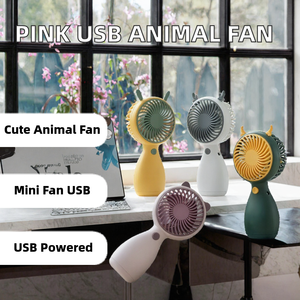 Mini ventilateur portatif rechargeable par USB, ventilateur de poche en forme d'animal, ventilateur de bureau portable pour le bureau et l'extérieur - Product Image 2