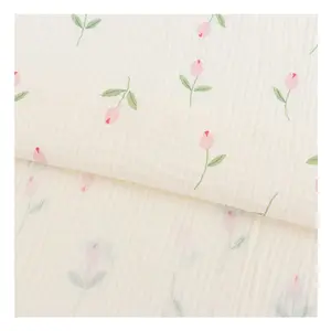 Bông vải cực sắc tố in ấn kỹ thuật số Muslin vải cotton hữu cơ bán buôn từ Trung Quốc tất cả