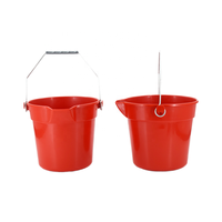 Hve-dty Bucket 10Qt panel merah untuk pembersih profesional/pembersih Janitorial