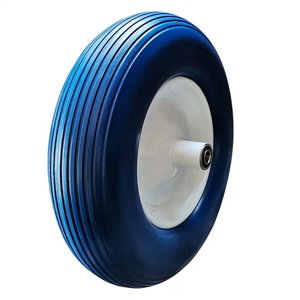 Neumático libre plano 4,80/4,00-<span class=keywords><strong>8</strong></span> <span class=keywords><strong>Rueda</strong></span> de espuma Pu con borde de plástico o metal para equipo de manejo de <span class=keywords><strong>carretilla</strong></span> de mano - Product Image 3