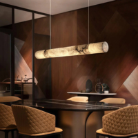 JYLIGHTING Luminaire suspendu professionnel pour café et restaurant, commande par interrupteur, réglable, en métal optique et albâtre
