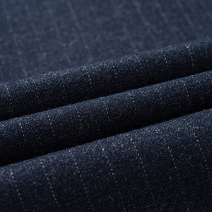Costume d'affaires décontracté pour homme, gris foncé rayé, anti-décoloration, double boutonnage, <span class=keywords><strong>ensemble</strong></span> 2 pièces, vente en gros - Product Image 3
