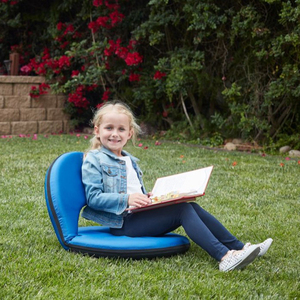 Chaise de sol pliante sans jambes Tatami bas canapé inclinable paresseux rembourré avec coussin pour plage <span class=keywords><strong>Camping</strong></span> chaise de jeu de Style lune - Product Image 4