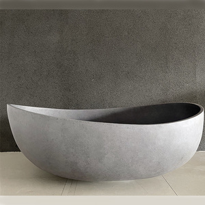 CONRAZZO Baignoire en pierre <span class=keywords><strong>Spa</strong></span> Baignoire de trempage pour salle de bain - Product Image 2