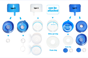 Échantillons gratuits 55mm taille de col couvercle de bouteille de 5 gallons 19 litres 20 litres 20 litres bouchon de bouteille d'eau en plastique de 5 gallons - Product Image 4