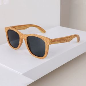 Lunettes de soleil classiques avec cadre en bois imprimé personnalisé pour cadeau promotionnel - Protection UV, design élégant, lunettes unisexes - Product Image 3