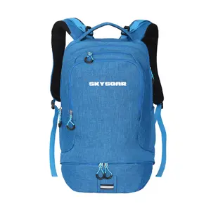 Supplier Polyester Fashion Lightweight Unisex College Student School Bag Shoe Compartment Travel Backpack