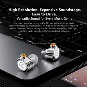 TRN TA1 Auricolari In-Ear Ibridi Duali con Driver <span class=keywords><strong>BA</strong></span>+Dynamic, Monitor da Studio per Audiofili con Voce Nitida e Bassi Profondi, Cuffie Cablate IEM per Palcoscenico - Product Image 3