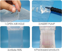 Sac à colonne d'air auto-scellant recyclable et gonflable, emballage protecteur personnalisé et écologique pour lait en poudre et protéines