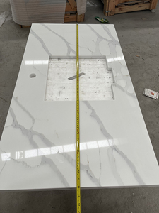 Thiết kế hiện đại nhà bếp Countertop và phòng tắm Vanity <span class=keywords><strong>Top</strong></span> chất lượng tốt calacatta trắng đá thạch anh nhập khẩu từ Trung Quốc Việt Nam - Product Image 2