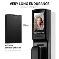 Interphone vidéo intelligent Tuya App Smart Life avec reconnaissance faciale 3D, empreinte digitale, mot de passe, serrure numérique sans clé, carte intelligente, serrure de porte intelligente