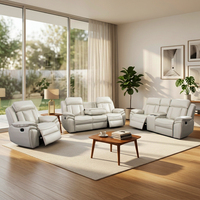 Ensemble de canapés inclinables modernes 3-2-1 en tissu pour salon, fauteuils inclinables de haute qualité et causeuse inclinable