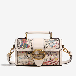 <span class=keywords><strong>Sac</strong></span> à bandoulière en cuir PVC pour femme, design original, motif dessin animé, taille moyenne, <span class=keywords><strong>sac</strong></span> à main croisé - Product Image 1