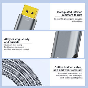 Filet de coton tressé 1.4 DP vers <span class=keywords><strong>HDMI</strong></span> 2.1 8K convertisseur de A337-3 adaptateur câble lecteur HDTV 8K pour moniteur projecteur - Product Image 5