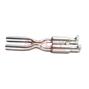 Tubo X de resonador de rendimiento para Maserati Quattroporte 4.2L/4.7L M139 Sedan 2004-2013 SS 304 Tubo medio de escape de igual longitud - Product Image 3