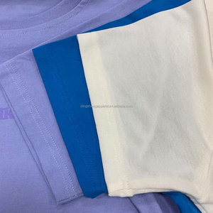 <span class=keywords><strong>Camisetas</strong></span> de Verano Personalizadas al por Mayor para Mujer, Estilo Urbano Básico, Hombro Caído, Algodón Anillado para Entrenamiento, Camiseta Oversize Holgada para Mujer - Product Image 4