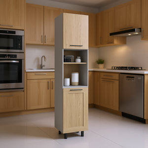 Mueble de Cocina para Despensa, Color Blanco Pino, de 18-23.9 Pulgadas de Profundidad, Doble Puerta, Estilo Moderno, Montaje en Pared, Mueble Base - Product Image 2