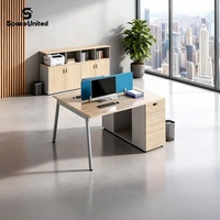 Meubles de bureau modernes SpaceUnited, directement de l'usine, poste de travail pour deux personnes, bureau en bois
