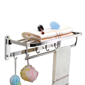 Tắm phụ kiện 304 thép không gỉ treo tường phòng tắm khăn racks với Hooks - Product Image 3