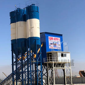 Mesin pencampur beton siap pakai, mesin otomatis dilengkapi dengan dan tiga hoppers - Product Image 5