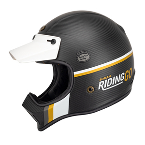 Casque de moto vintage rétro en fibre de carbone EU, casques de moto tout-terrain, motocross, moto, capacete - Product Image 6