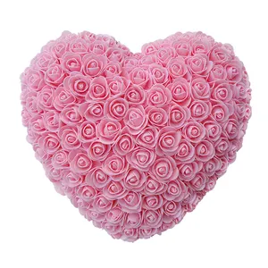 兴盛2020新款定制彩色手工情人节结婚礼物人造玫瑰花心形泡沫玫瑰心形爱心