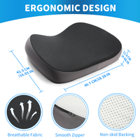 Coussin de siège ergonomique en mousse à mémoire de forme avec gel rafraîchissant OEM/ODM pour le soulagement des douleurs du coccyx, idéal pour le bureau et la voiture
