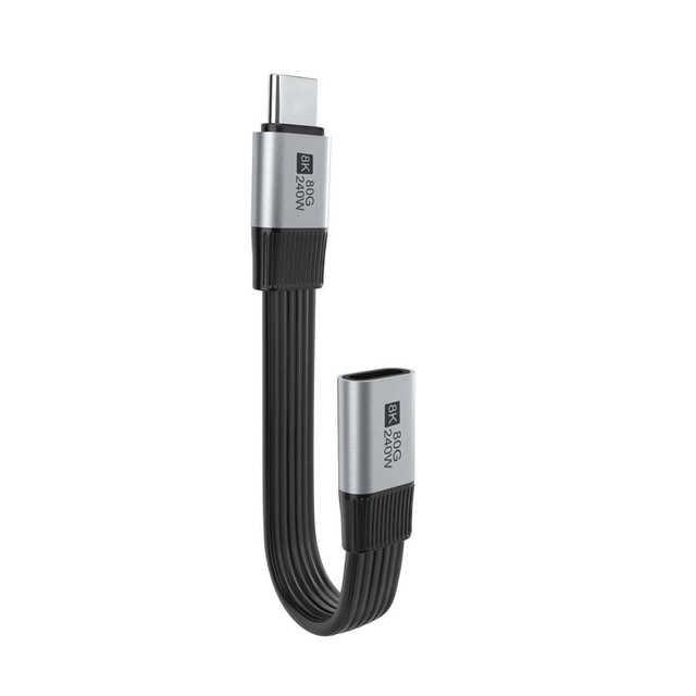 VCOM USB4 Extension Cable Male to Female 240W Charging 80Gbps Data for External GPU Docking 8K Multi-Monitor Workstation