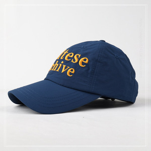Casquette non structurée à 6 panneaux, broderie 3D, qualité supérieure, respirante, imperméable, en nylon vintage, sport, fabrication OEM, fournisseur Hatter - Product Image 2