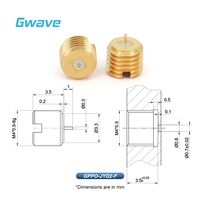 Conector RF de montaje en mamparo macho GPPO Mini-SMP DC 40GHz Latón para aplicaciones de PCB y RF