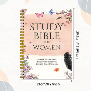 Cuaderno Bíblico <span class=keywords><strong>para</strong></span> Mujer con Diseño Floral <span class=keywords><strong>de</strong></span> Mariposas, Encuadernado en Espiral, Tapa Dura, Cuaderno <span class=keywords><strong>de</strong></span> <span class=keywords><strong>Estudio</strong></span> Bíblico <span class=keywords><strong>para</strong></span> Mujer, Regalo <span class=keywords><strong>de</strong></span> Devoción Diaria - Product Image 6