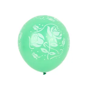 Hot Sell Giant Happy Birthday Magic Diy Printed 12in 12inch Air Pearlized Latex Screen Printing Balloon with Logo Printing