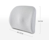 Coussin de soutien lombaire confortable pour dossier de chaise de bureau, coussin en mousse à mémoire de forme pour bureau d'ordinateur et jeux
