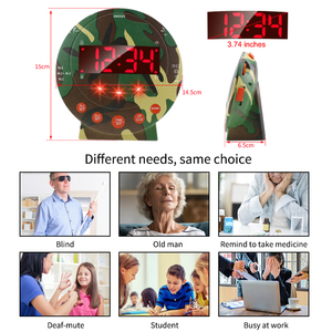 Shakervibrating Sleeppe Gối Đèn Nhấp Nháy 3 Trong 1 Bộ Tách Rung Lớn Giường Cho Người Ngủ Nặng Có Đồng Hồ Báo Thức Rung Rung - Product Image 5