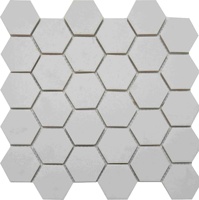 Mosaïque de céramique hexagonale en noir et blanc, carrelage de sol discontinué