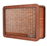 Tirelire en bois personnalisable et écologique, style islamique, pour compter les billets USD EUR GBP, pots à monnaie, cadeaux Ramadan Aïd Moubarak