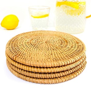 Posavasos y Salvamanteles de Bambú Natural Tejidos a Mano, Tradicionales Chinos, No Tóxicos, Resistentes al Calor, con Patrón Sólido, para Platos, Regalo, Hogar, Fiesta - Product Image 3