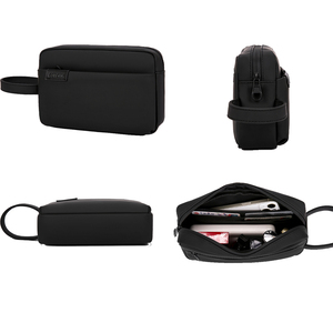 Borsa da uomo di nuovo arrivo alla moda per tutte le stagioni pochette <span class=keywords><strong>nera</strong></span> leggera in Nylon impermeabile per uomo - Product Image 4