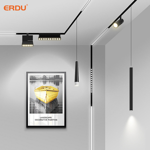 Système d'éclairage linéaire sur <span class=keywords><strong>rail</strong></span> en aluminium ERDU, design moderne, LED COB intelligente 48V, plafonnier avec <span class=keywords><strong>rail</strong></span> magnétique et piste magnétique - Product Image 1