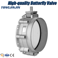 Vanne papillon pneumatique TONGJINJIN à fonctionnement continu avec joint anti-usure pour ligne de production industrielle de poudre 24h/24