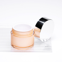 Pot cosmétique crème vide conteneur de vernis à ongles rose 30g 50g cylindre personnalisé acrylique clair acrylique Pot en plastique personnalisé 5000