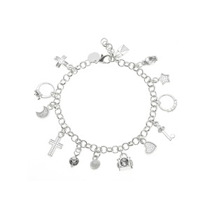 Bracciale con <span class=keywords><strong>tredici</strong></span> pezzi pendenti in argento per donna, regalo, bracciali e braccialetti, gioielli - Product Image 5