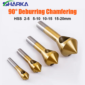 Raindrops 10 Pcs High-speed Steel Single-End Countersink Chamfer Tool Deburring Tool Set Round Cutting Holes Plastic Copper Aluminum Plate Insulation
