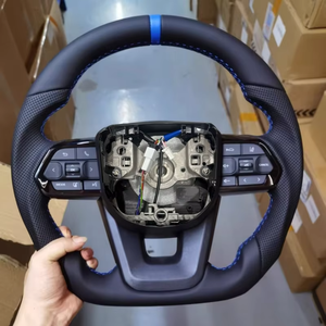 พวงมาลัยหนังแท้สไตล์ GR สำหรับรถยนต์โตโยต้า โคโรลล่า ฟอร์จูนเนอร์ วิช อัลติส เอฟเจ แลนด์ ครุยเซอร์ แอลซี200 แอลซี300 วิทซ์ ซีเอชอาร์ ทาโคมา - Product Image 2