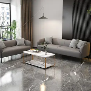 Mikrofasertuch Lederbezug Futon Wandelsofa Couch modern Schlafbereich U L Form sektional modular Samt Minimalistisches Set