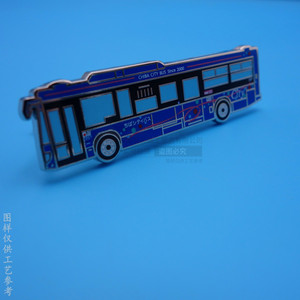 Pinza de Corbata con Diseño de Autobús, Aleación Esmaltada, Níquel Brillante, Accesorio de Moda, Souvenir - Product Image 3