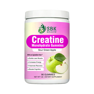 Wholesale Custom Natural Sour Green Apple Taste 100% Pure Vegan Creatine Monohydrate Gummies Boost Cognition Creatine <b>Supplement</b> - Product Image 1