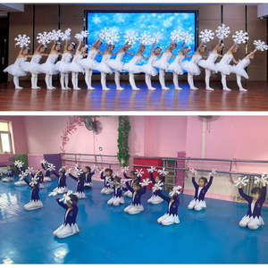 Flocons de neige en mousse de Noël, accessoires de danse portatifs pour la Journée des enfants, décoration pour bars et centres commerciaux, pendentif pour spectacles de danse - Product Image 2