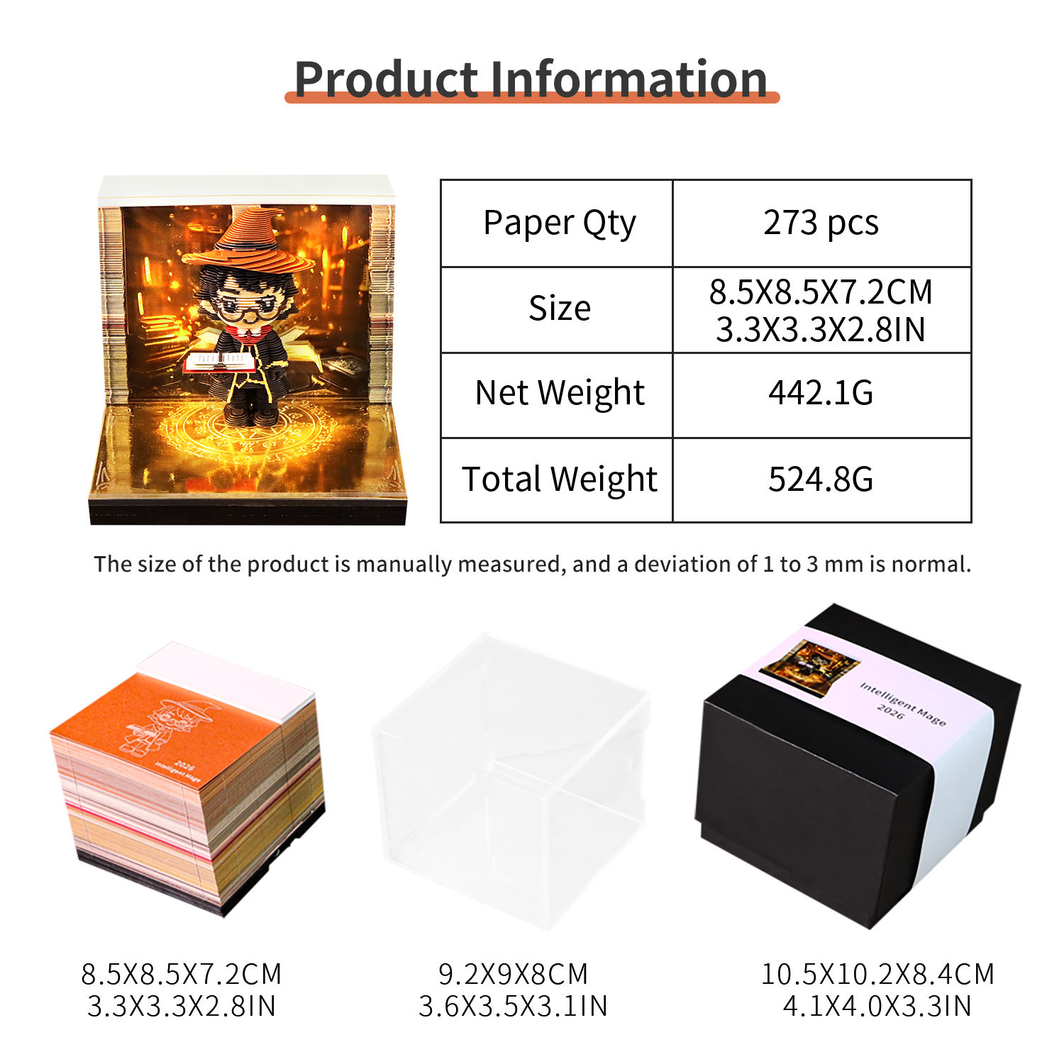 Cubo de papel 3D con iluminación amarilla